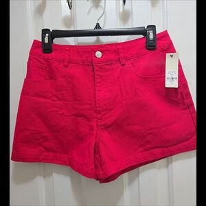 Francesca's Collections Vibrant Red Jean Shorts
